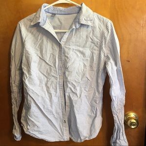 Basic Blue Striped Button down